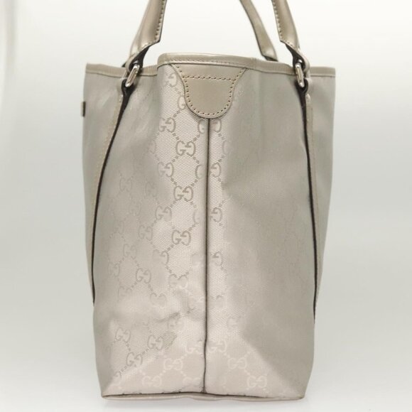 GUCCI GG Implementation Tote Bag Silver 197953 Auth 126051 - Picture 4 of 16